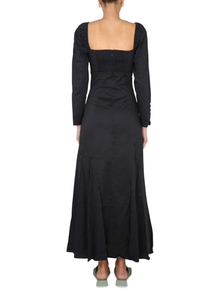Black Square Neck Maxi Dress 3