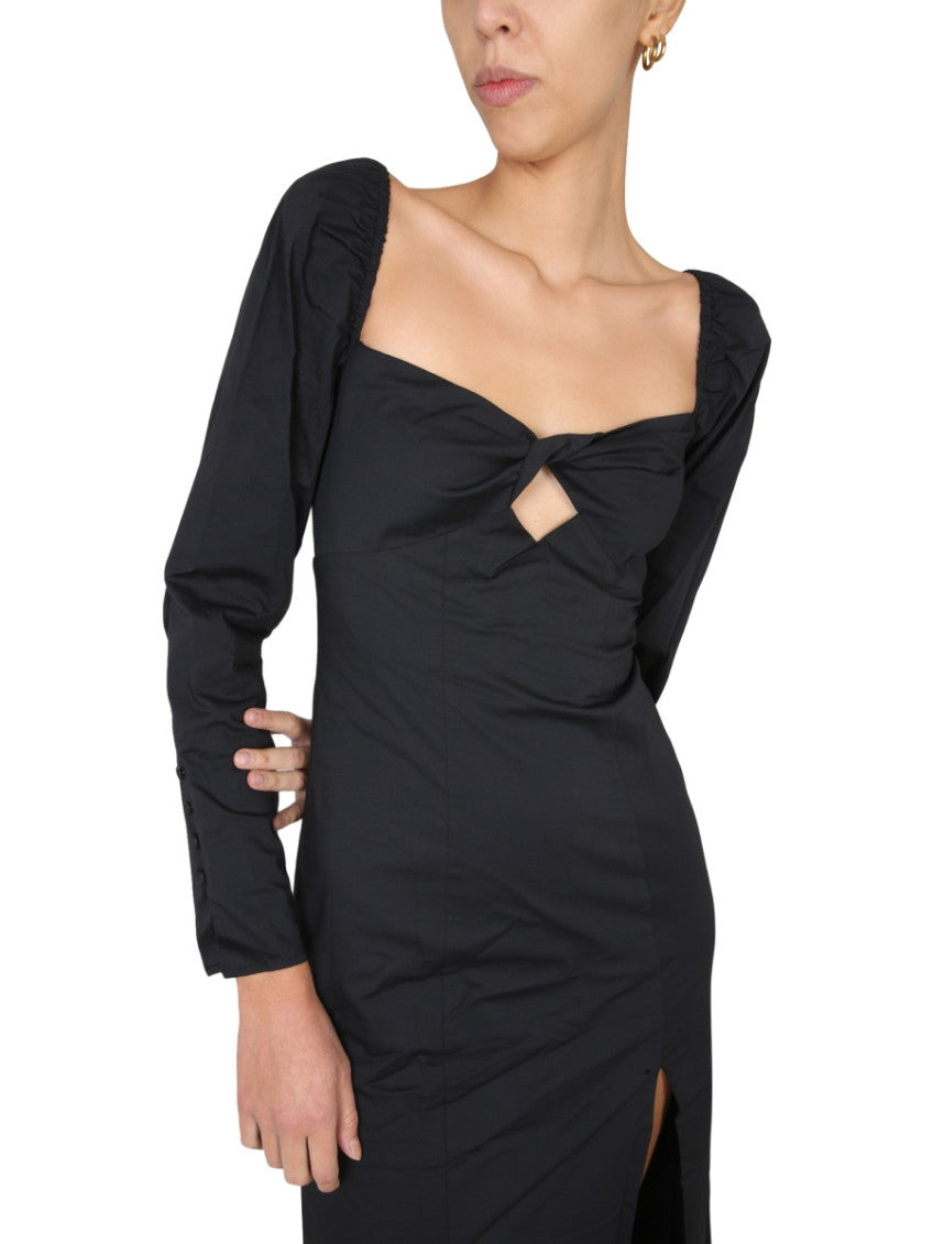Black Square Neck Maxi Dress 4