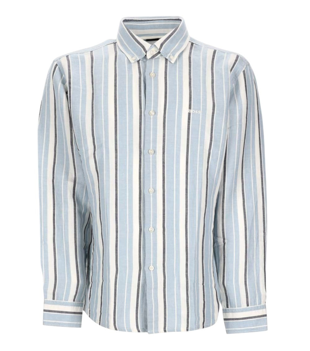 Light Blue Regular Stripes Shirt 1