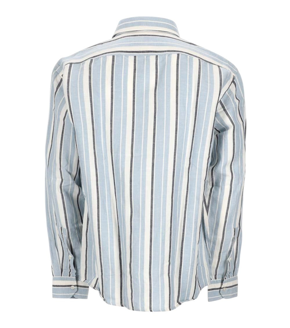 Light Blue Regular Stripes Shirt 2