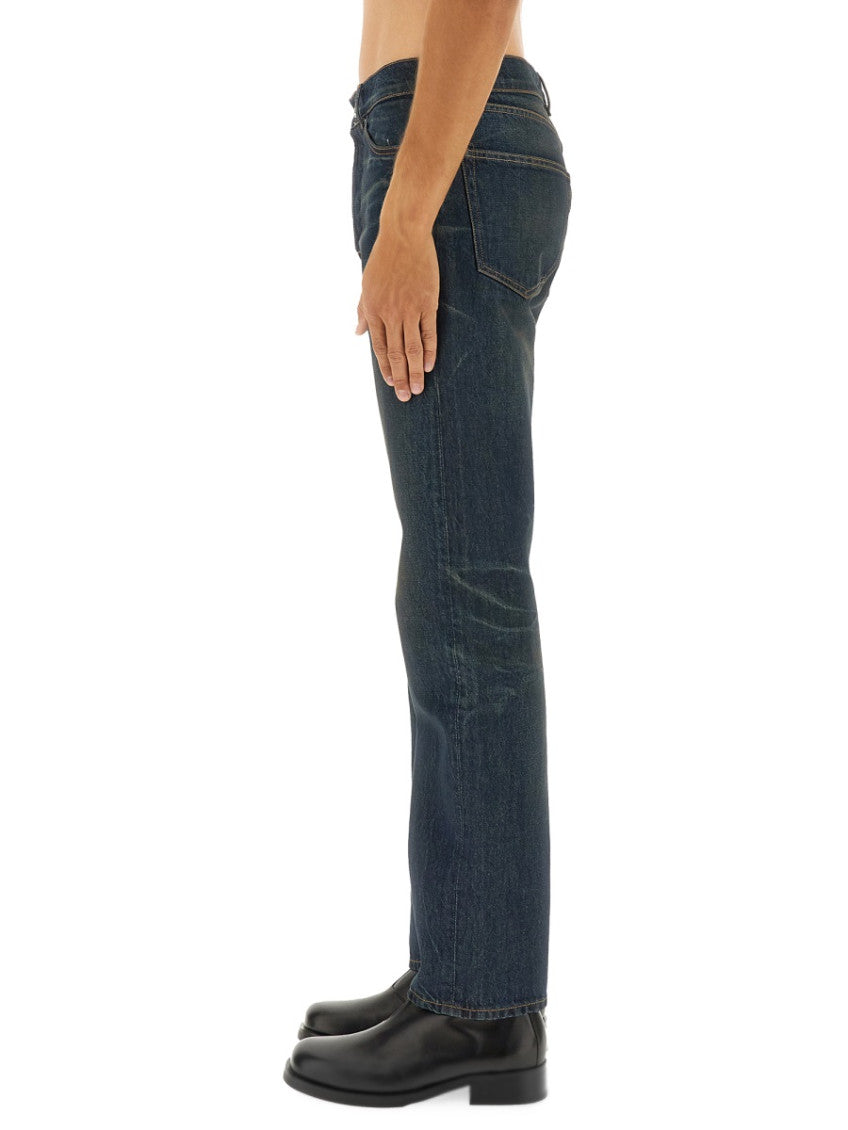 Blue Mid Rise Jeans 3