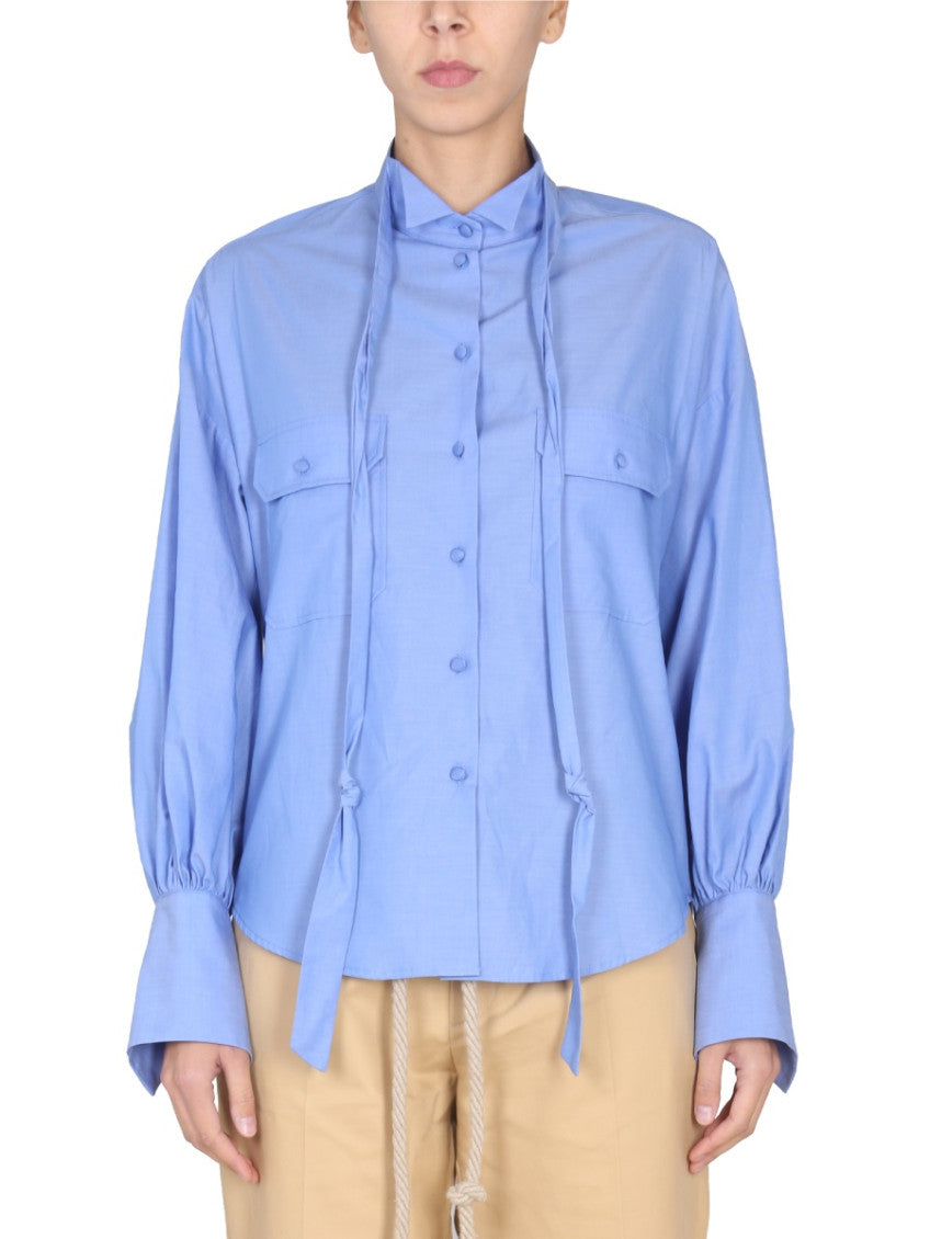 Blue Relaxed Solid Shirt 1