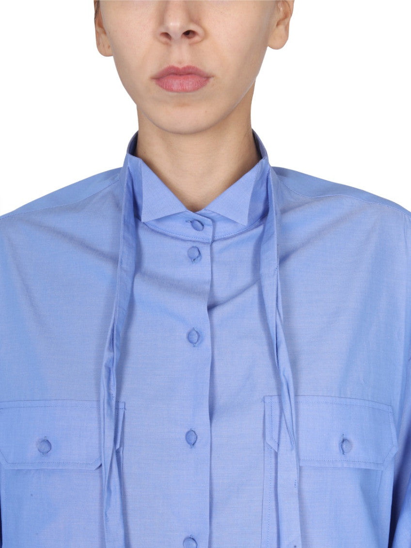 Blue Relaxed Solid Shirt 3