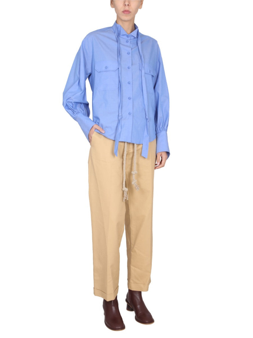 Blue Relaxed Solid Shirt 4