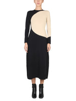 Multicolor Round Neck Midi Dress 1