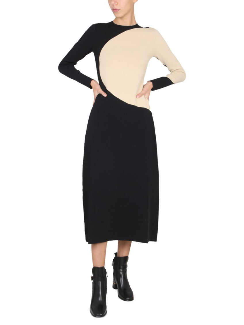 Multicolor Round Neck Midi Dress 2