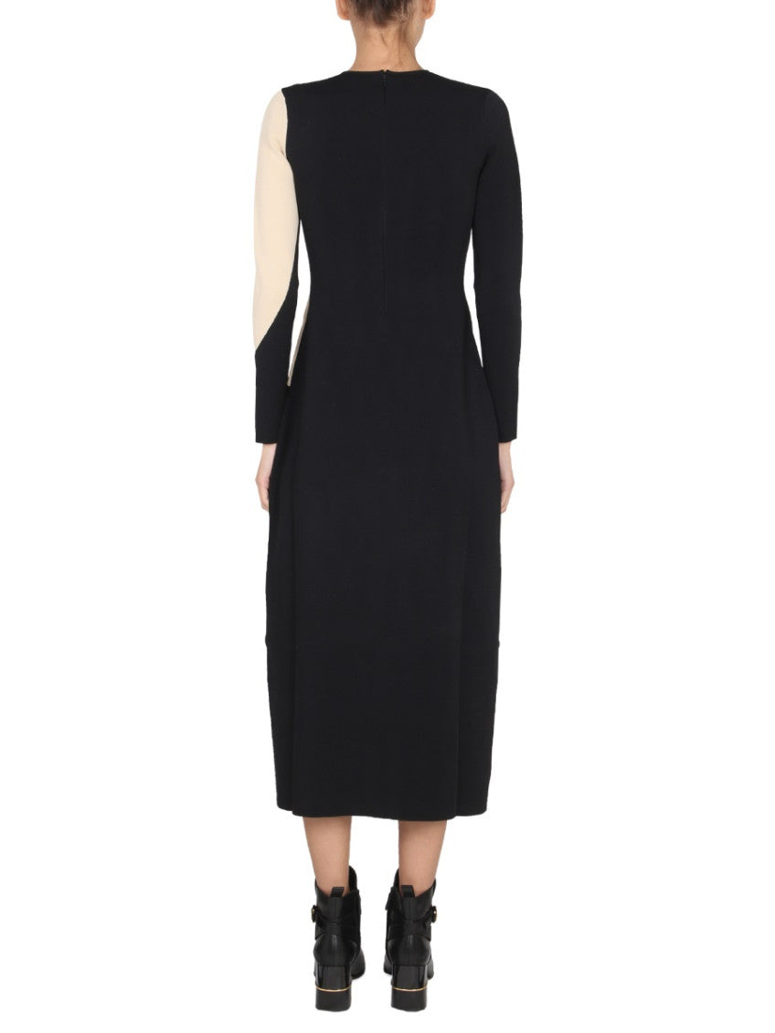Multicolor Round Neck Midi Dress 3