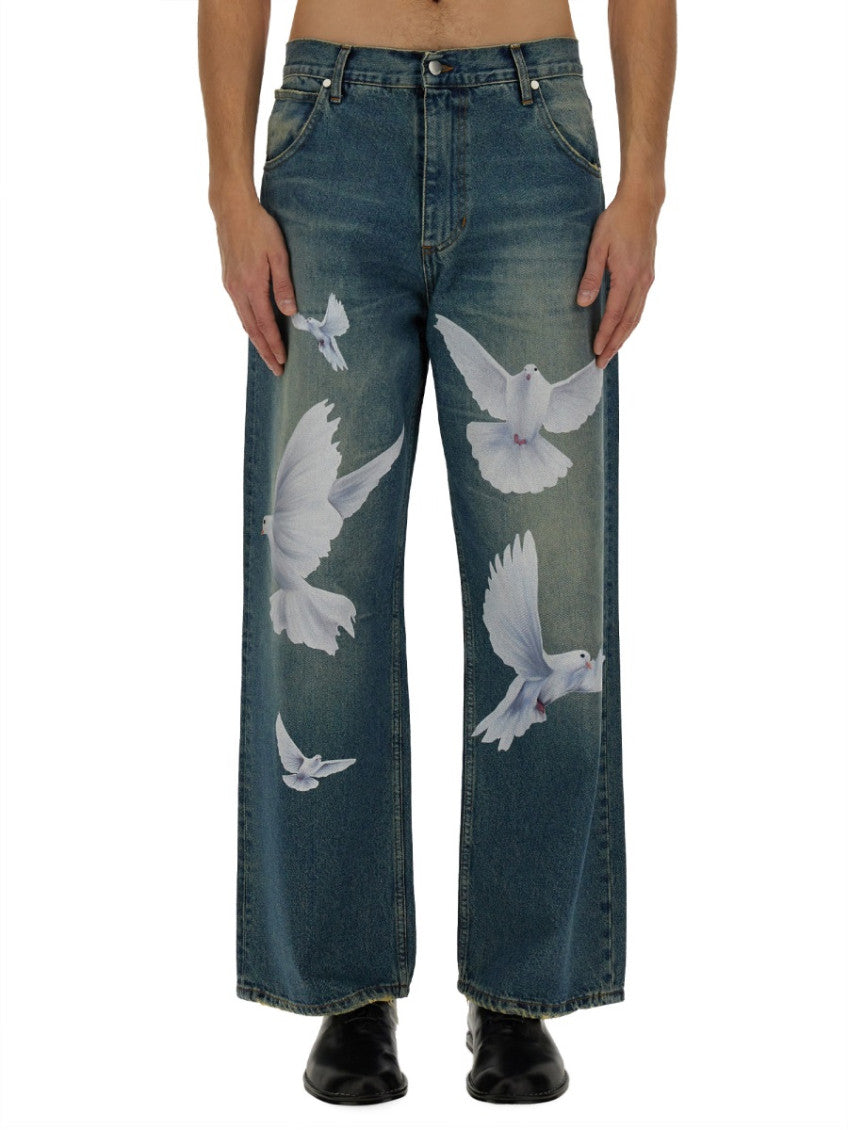 Blue Mid Rise Jeans 1