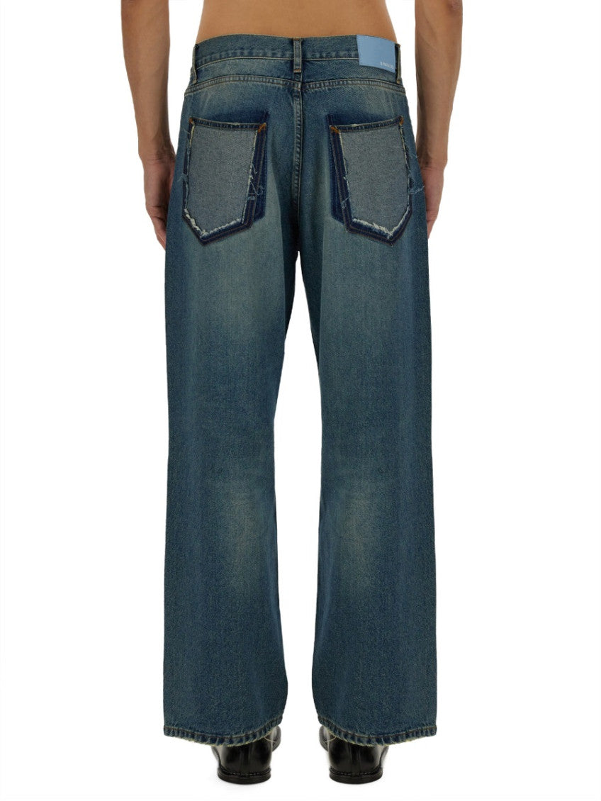 Blue Mid Rise Jeans 4