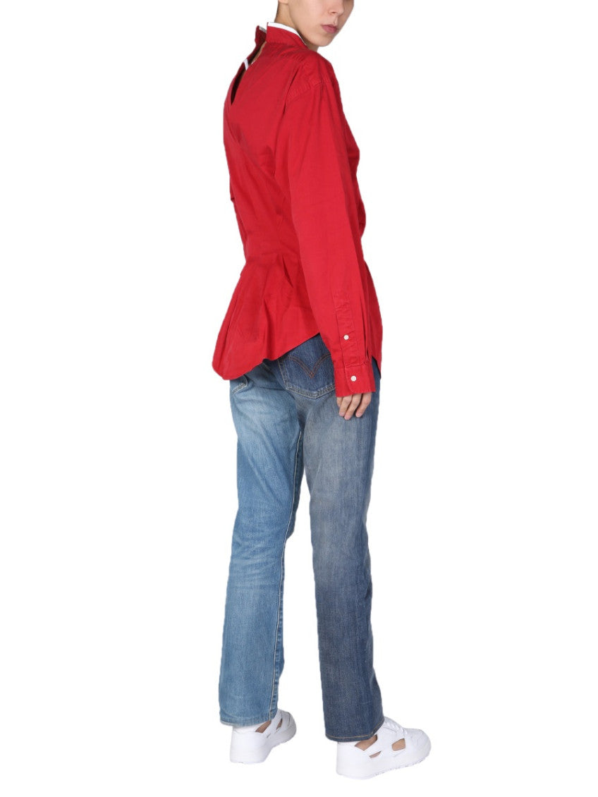 Red Oversized Logo Shirt 4