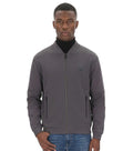 Grey Solid Shawl Neck Sweatshirt 1