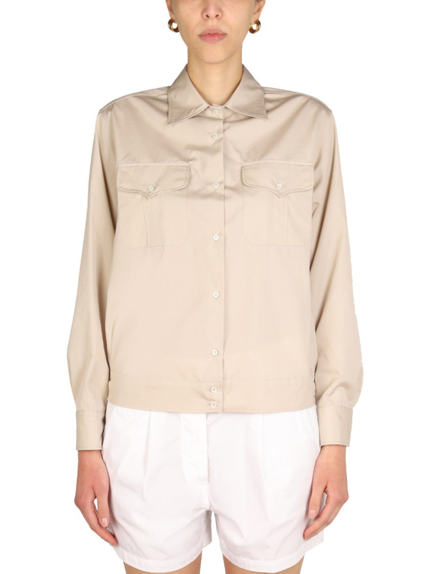 Beige Regular Solid Shirt 1