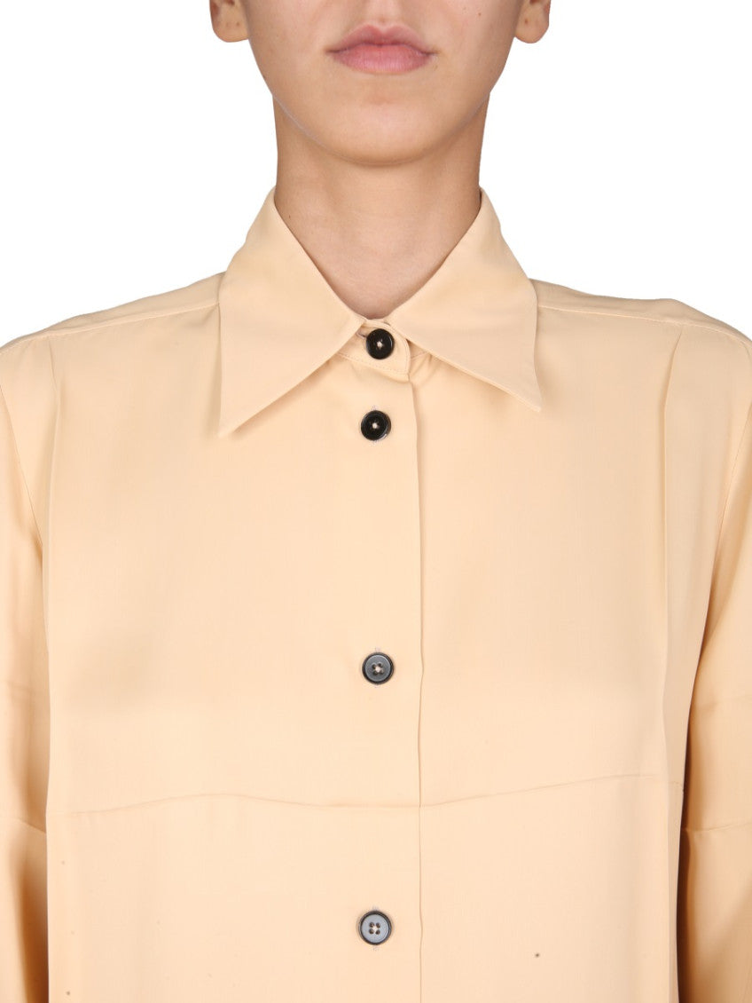 Beige Boxy Solid Shirt 3