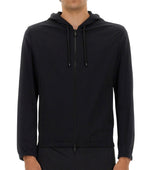 Black Solid Hood Jacket 1