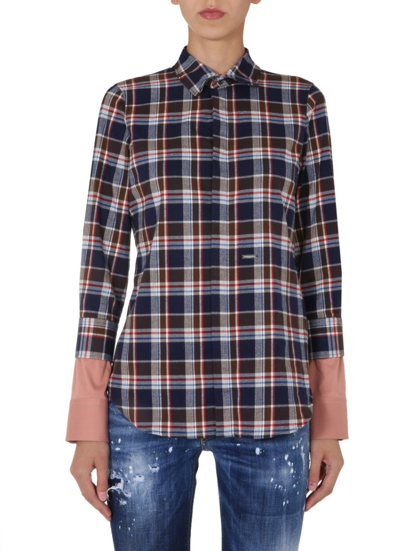 Blue Regular Plaid Shirt 1