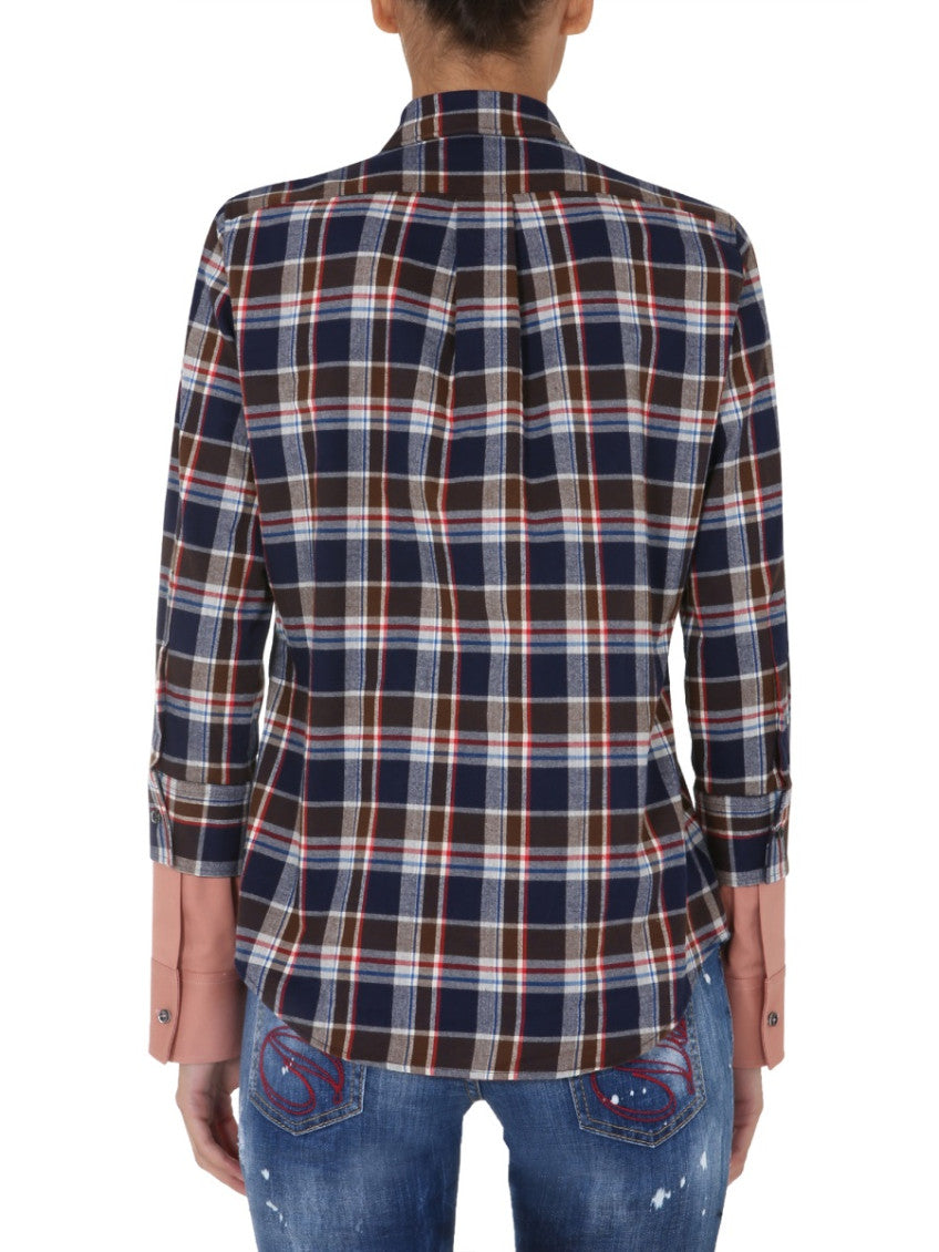 Blue Regular Plaid Shirt 2