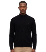 Black Solid Mock Collar Sweater 1