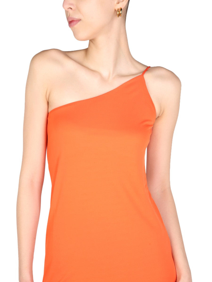 Orange One Shoulder Mini Dress 4