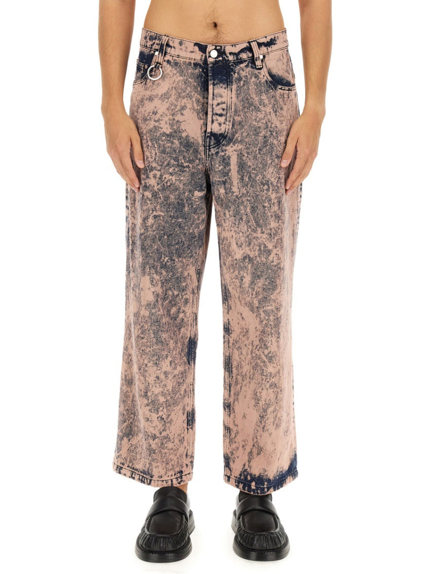 Pink Mid Rise Jeans 1