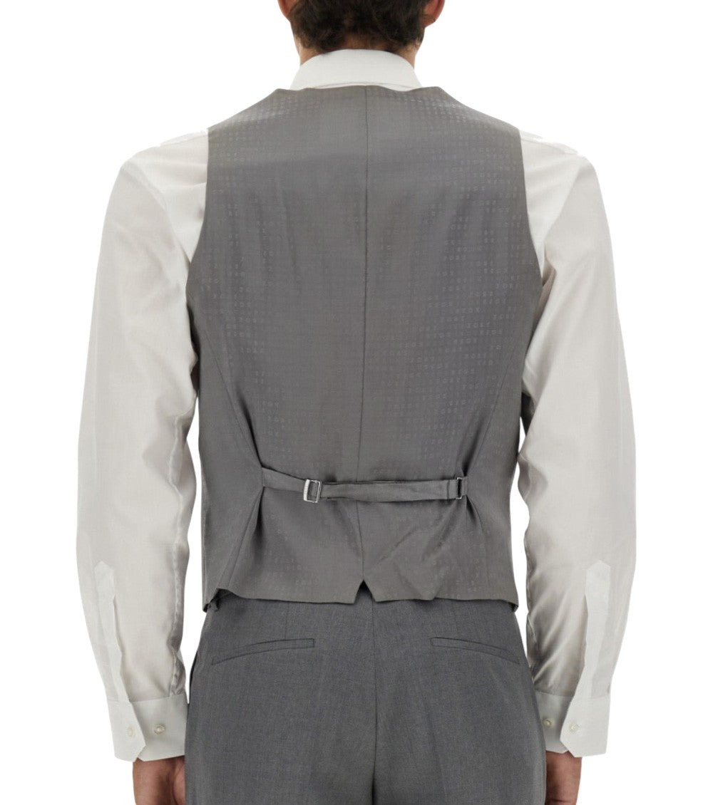 Grey Solid V Neck Top 2