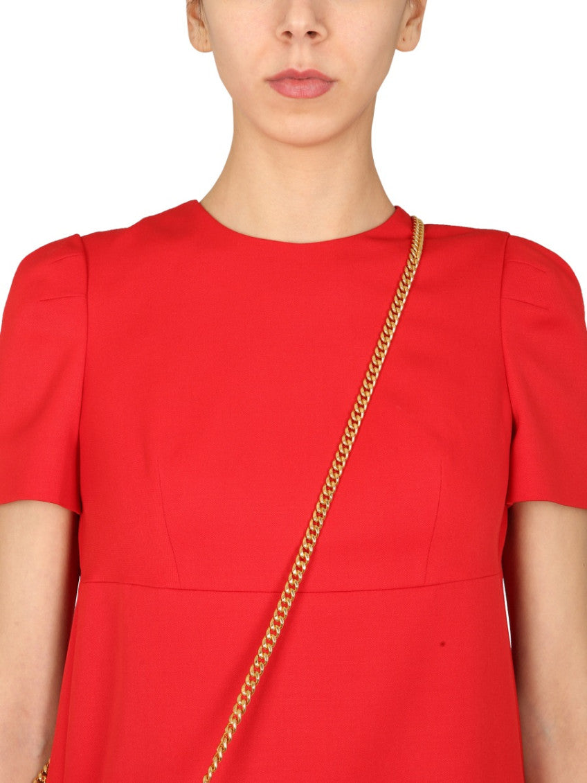 Red Round Neck Mini Dress 4