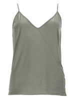 Grey Solid V Neck Top 1