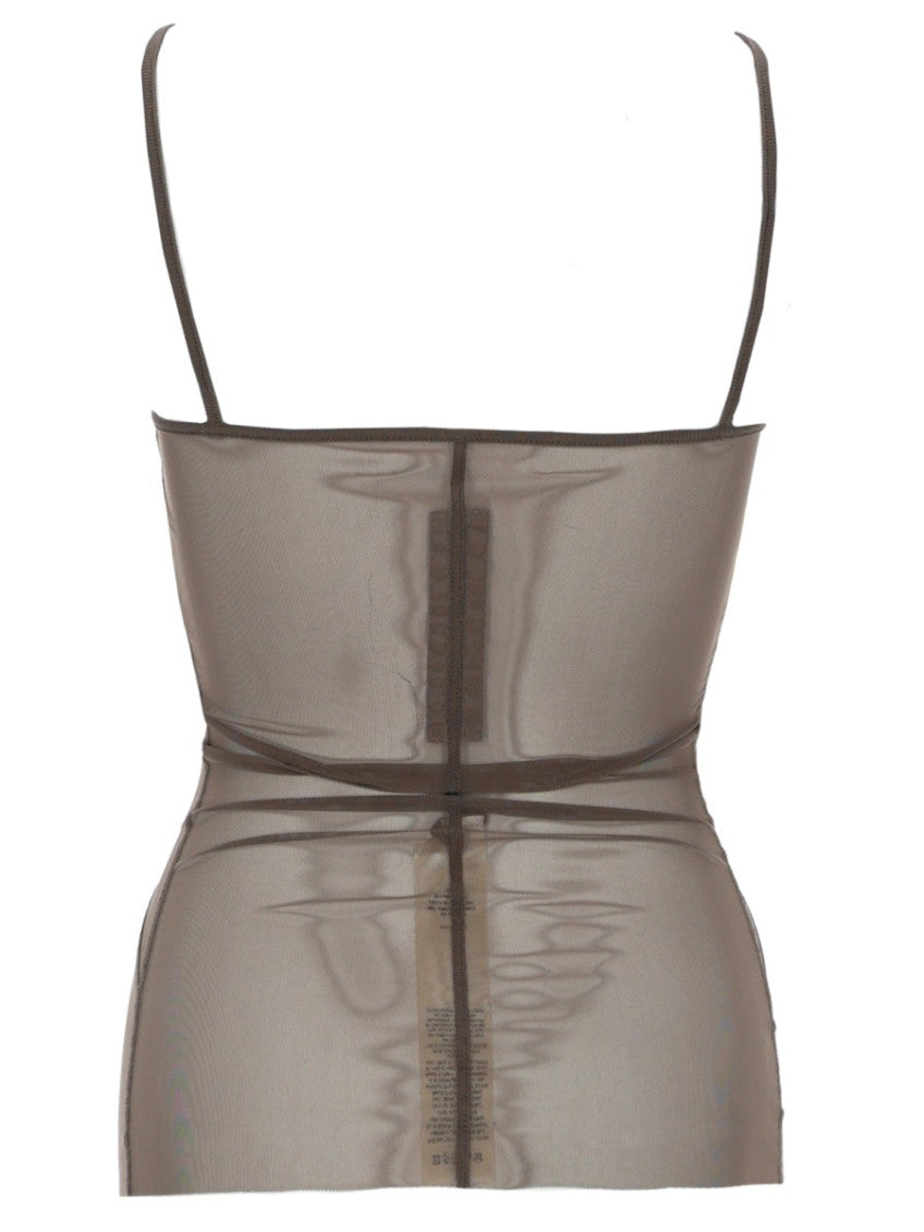 Beige Solid Halter Neck Top 2