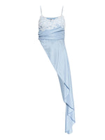Blue Solid Scoop Neck Top 1