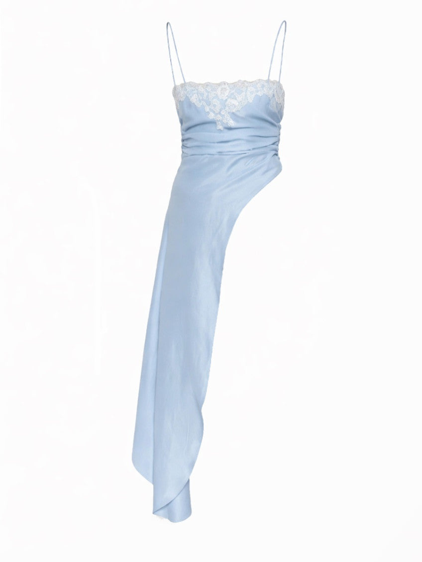 Blue Solid Scoop Neck Top 2