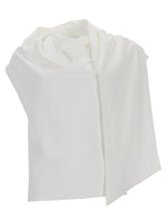 Off White Solid Cowl Neck Top 1