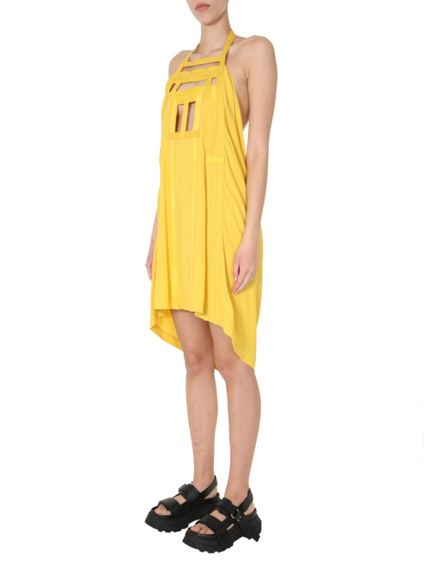 Yellow Halter Neck Midi Dress 2