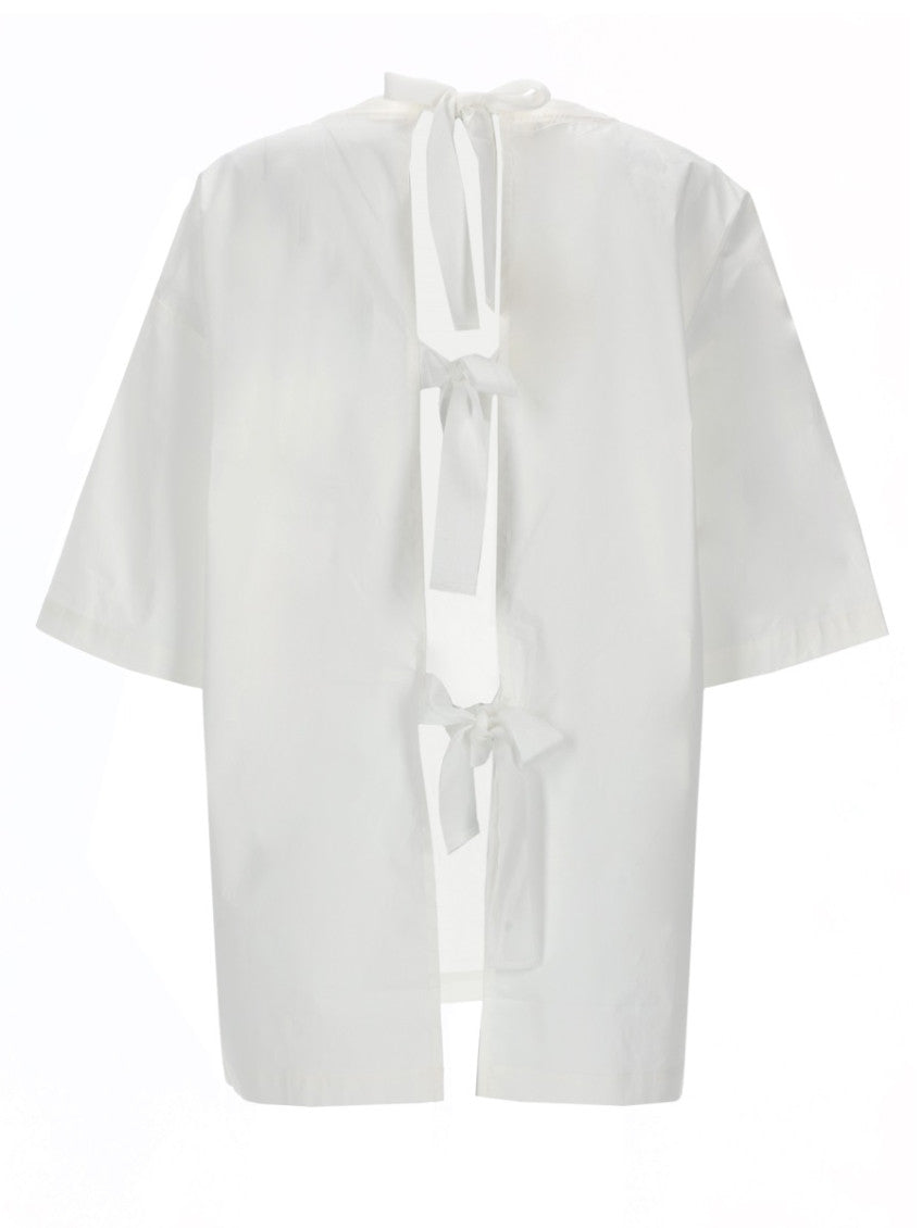White Solid Boat Neck Top 2