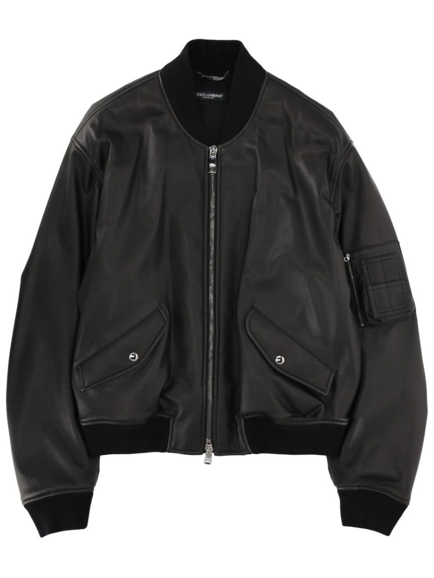 Black Solid Mock Collar Jacket 1