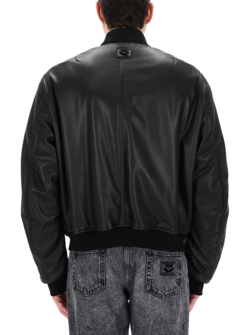 Black Solid Mock Collar Jacket 4