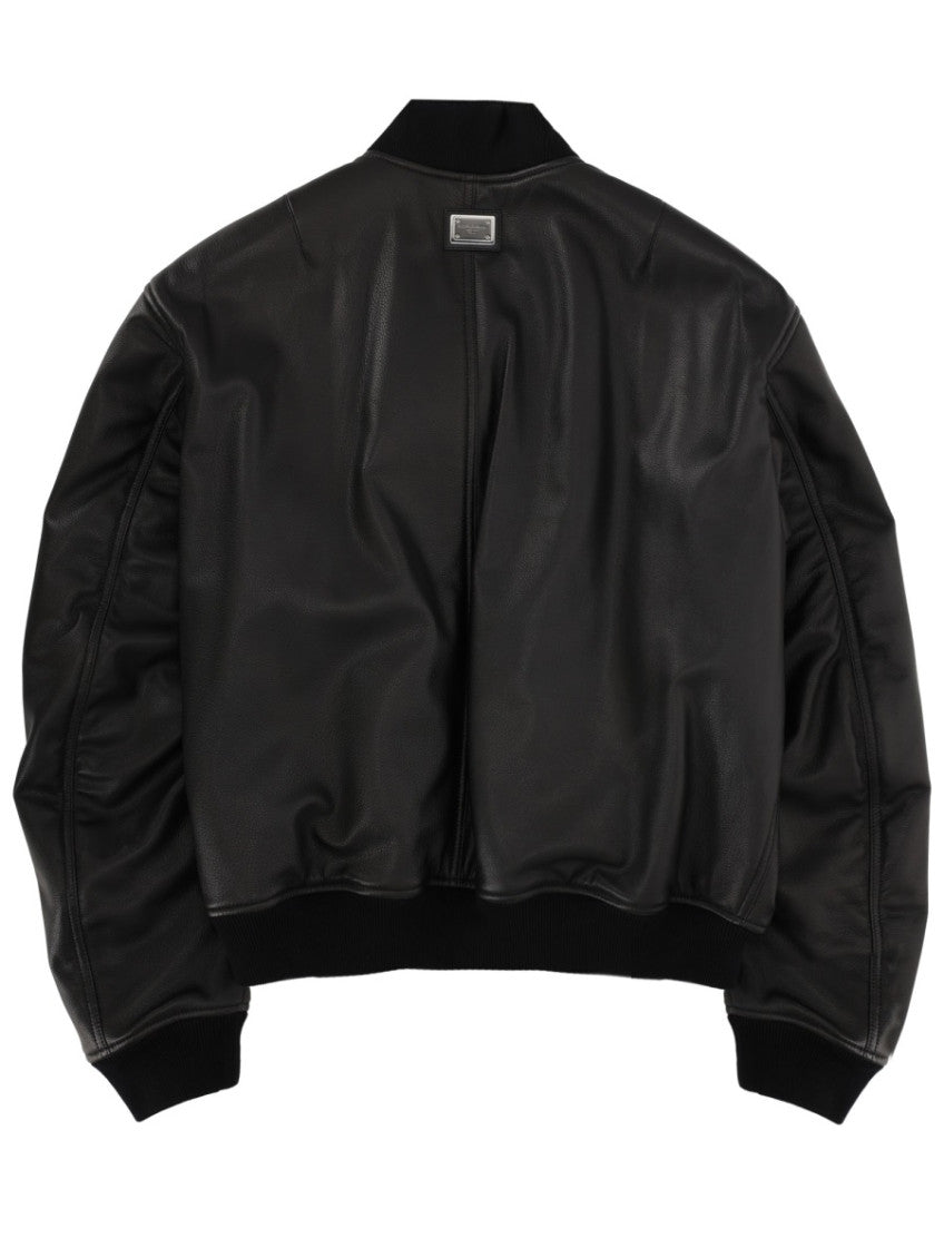 Black Solid Mock Collar Jacket 5