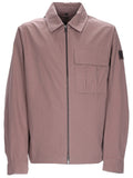 Beige Solid Shirt Collar Jacket 1