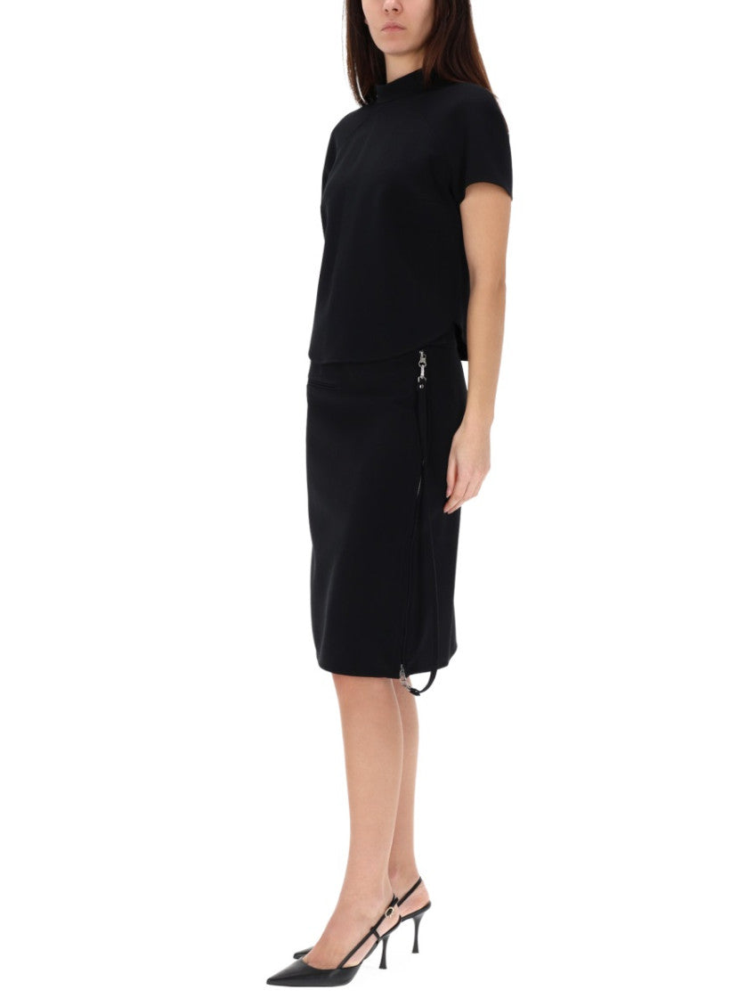 Black Solid Mock Collar Top 4