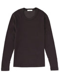 Black Solid Round Neck Top 1