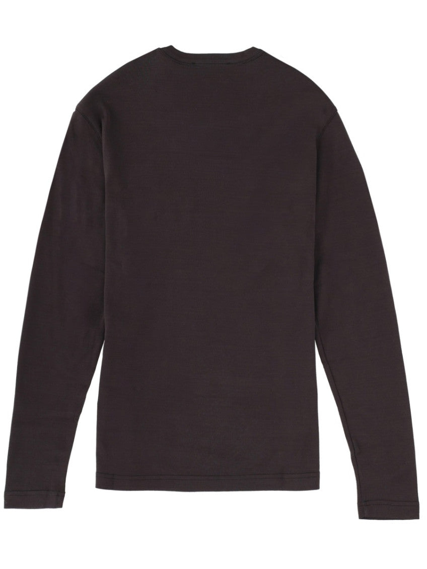 Black Solid Round Neck Top 2
