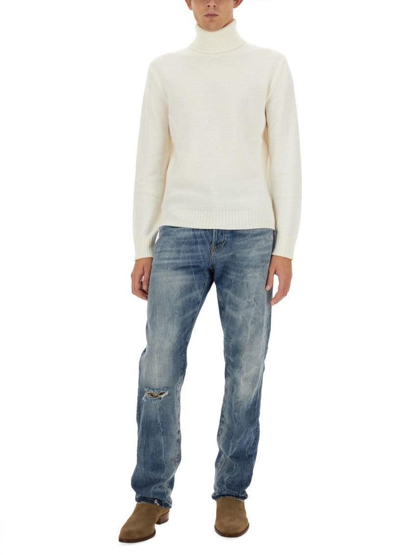 Blue Mid Rise Jeans 2