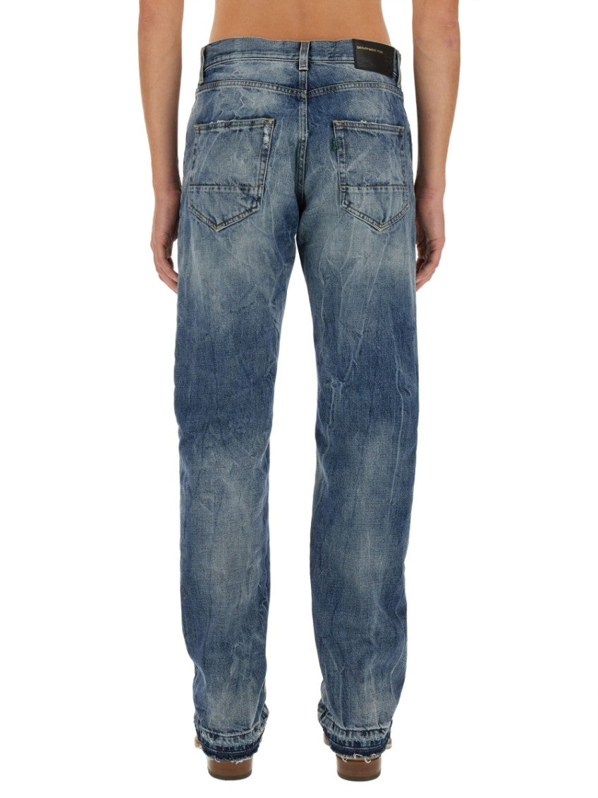 Blue Mid Rise Jeans 4