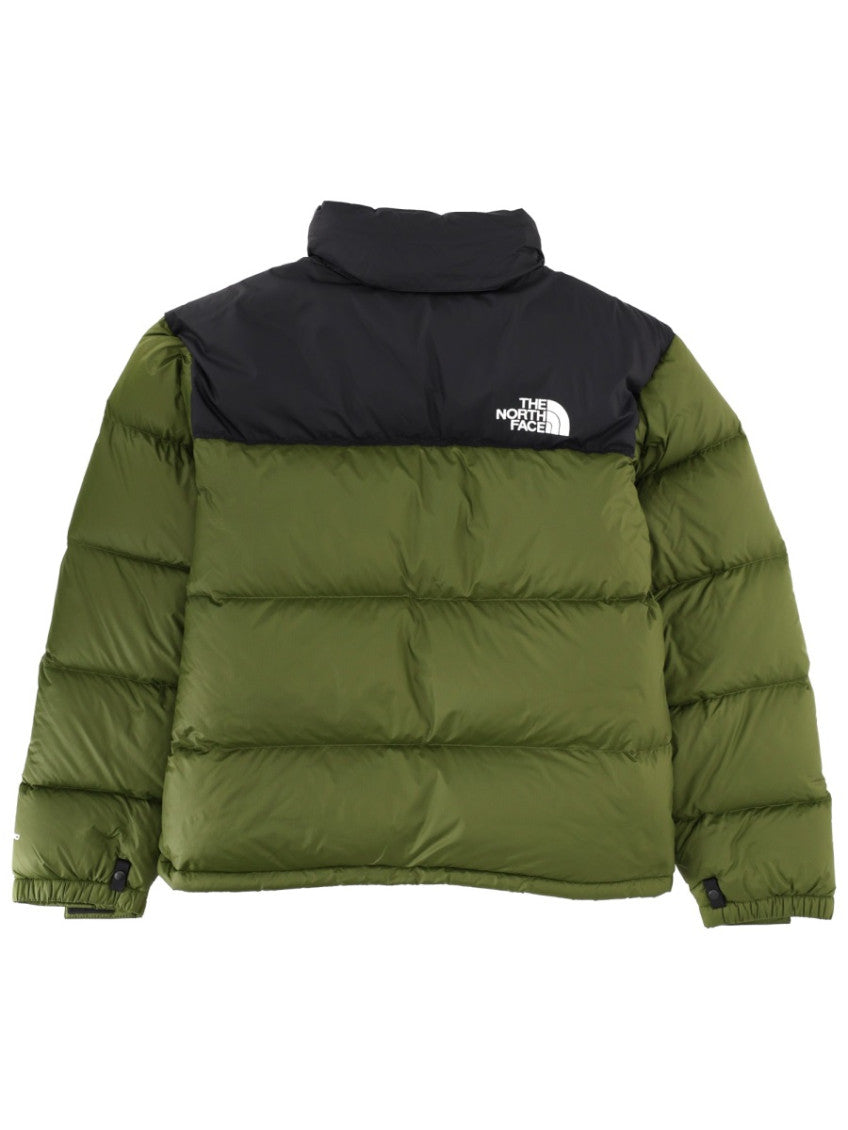Green Color Block Mock Collar Jacket 2