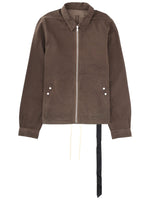 Brown Solid Shirt Collar Jacket 1