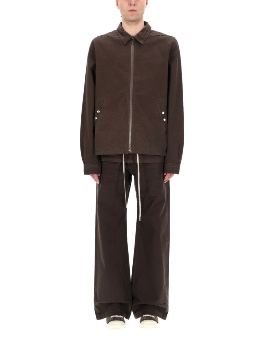 Brown Solid Shirt Collar Jacket 3