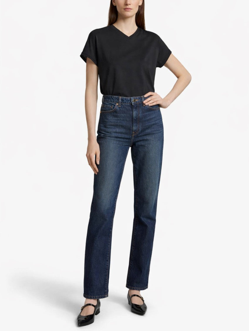 Blue Flared High Rise Jeans 2