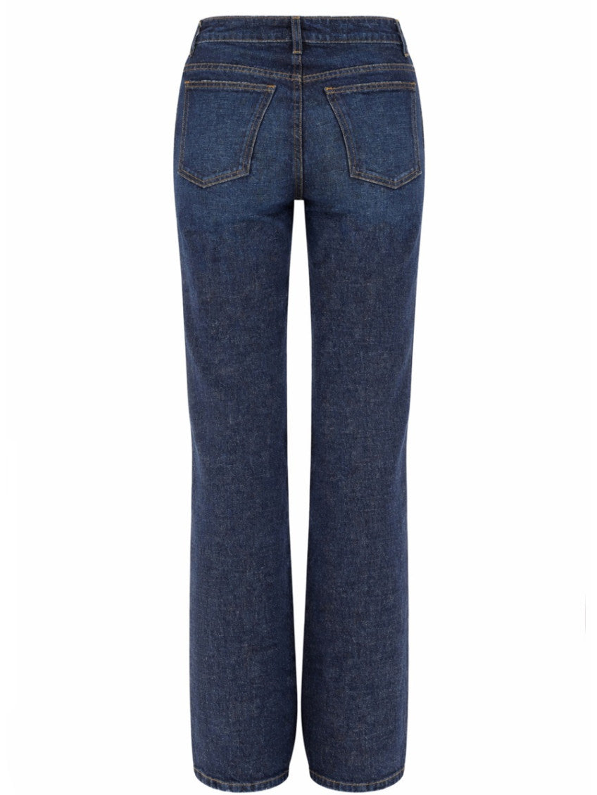 Blue Flared High Rise Jeans 3
