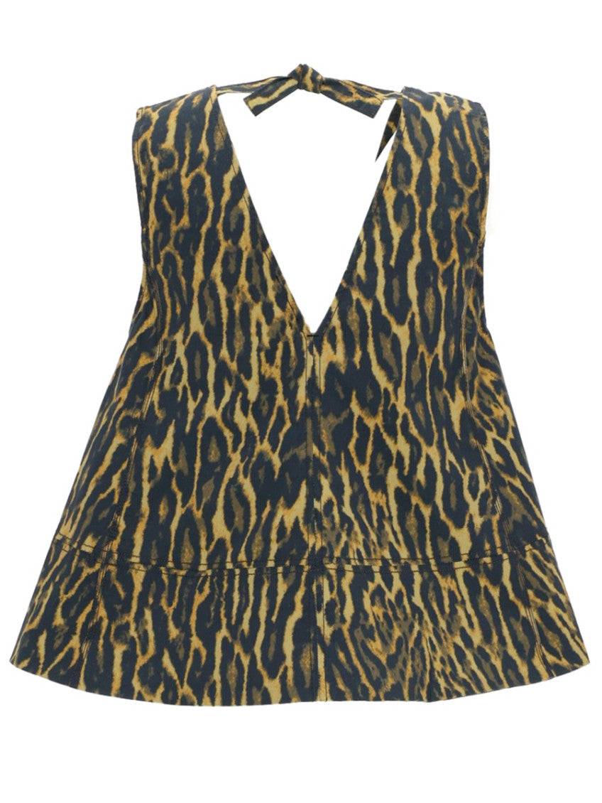 Leopard Animal Print V Neck Top 2