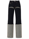 Denim Straight Mid Rise Jeans 1