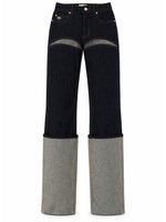 Denim Straight Mid Rise Jeans 1