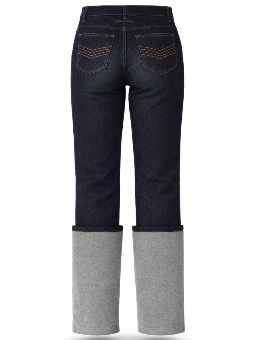 Denim Straight Mid Rise Jeans 3